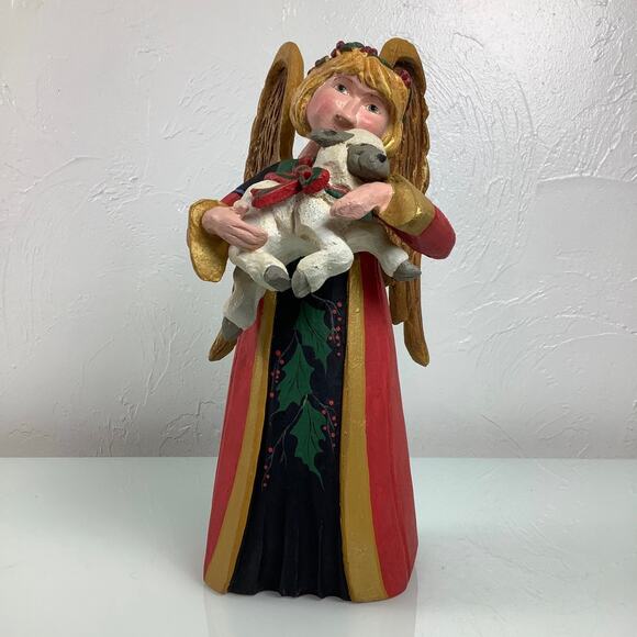 VTG House of Hatten Angel Lamb large Figure Denise Calla Christmas 15.5” 1994 - Picture 1 of 12